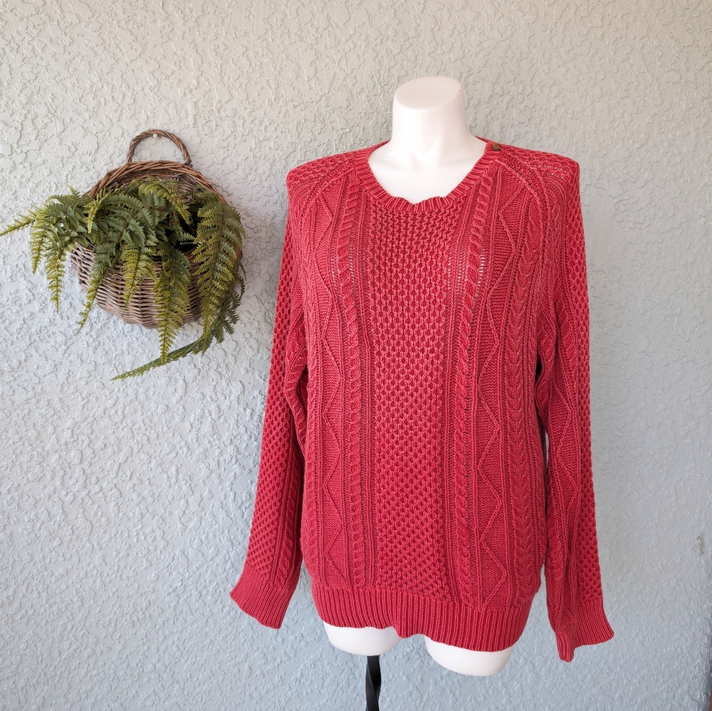 Ralph Lauren Cable knit sweater size XL‎